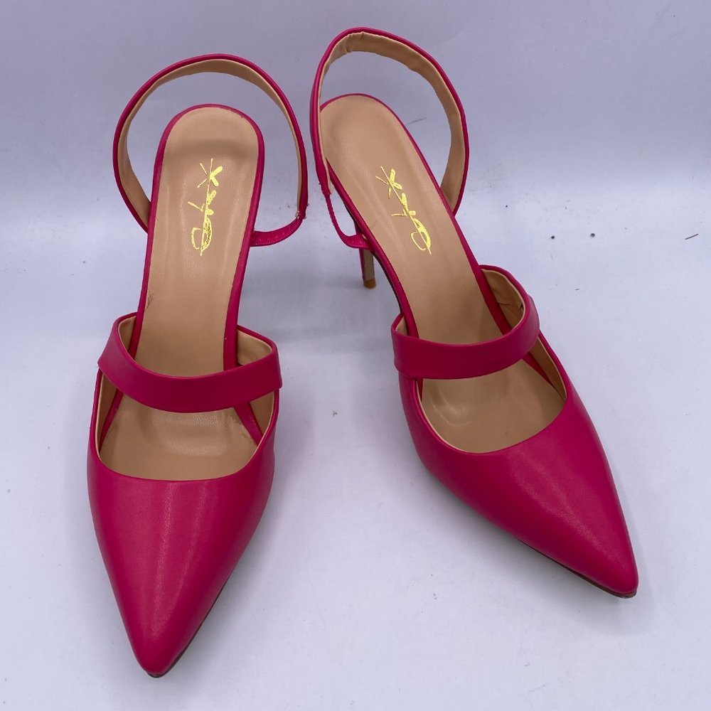 XYD Slingback Pointed Toe On High Heels Dress Shoe - Picture 3 of 11